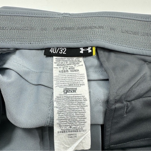 Under Armour Men's Golf Straight Chino Pants Gray Size 40/32 - Picture 4 of 7